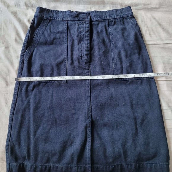 NWOT J. Crew Dark Blue Denim A-line Skirt (US4) - Picture 5 of 7